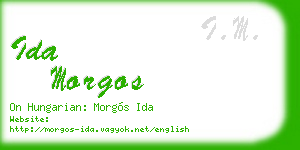 ida morgos business card