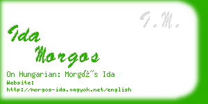 ida morgos business card